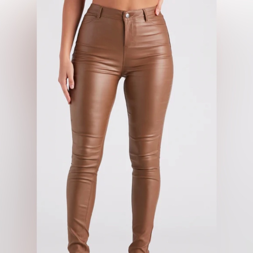 Brand New Never Worn Faux Leather Skinny Jeans